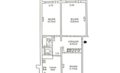 Купить 3-комнатную квартиру, Минск, Якубова ул., 32 (Ленинский район). Фото 5