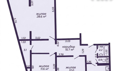 Купить 3-комнатную квартиру, Солигорск, Железнодорожная ул., 28. Фото 2