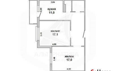 Купить 2-комнатную квартиру, Брест, Лт. рябцева, ул. Лейтенанта Рябцева. Фото 1