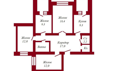 Купить 4-комнатную квартиру, Пинск, Интернациональная, 77. Фото 19