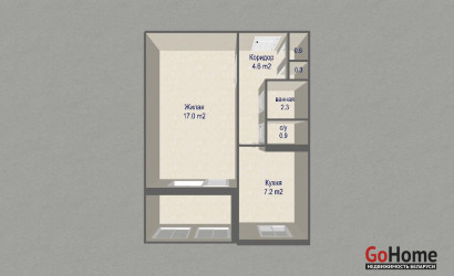 Купить 1-комнатную квартиру, Минск, Ландера ул., 52(Октябрьский район). Фото 1