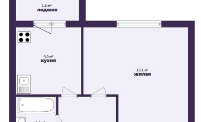 Купить 1-комнатную квартиру, Старобин, Молодежная ул., 1. Фото 14