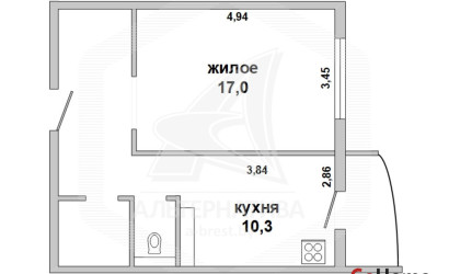 Купить 1-комнатную квартиру, Брест, Вулька, ул. Сальникова. Фото 1