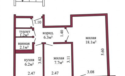Купить 2-комнатную квартиру, Гродно, Врублевского, 36. Фото 18