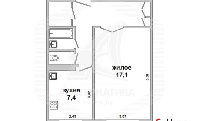 Купить 1-комнатную квартиру, Брест, Ковалево, ул. Волгоградская. Фото 11