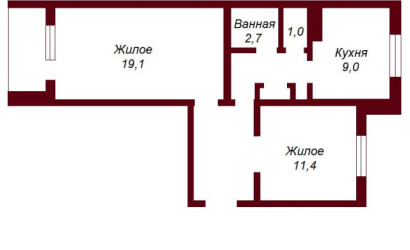 Купить 2-комнатную квартиру, Ивацевичи, 60 лет Октября. Фото 3