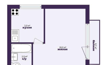 Купить 1-комнатную квартиру, Слуцк, Ленина ул., 203. Фото 18