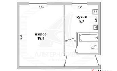 Купить 1-комнатную квартиру, Брест, Центр, ул. Наганова. Фото 8