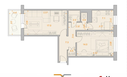 Купить 2-комнатную квартиру, Минск, Восточная ул., 54 (Советский район). Фото 3