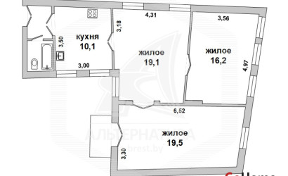 Купить 3-комнатную квартиру, Брест, Центр, ул. Советская. Фото 12