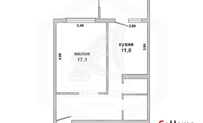 Купить 1-комнатную квартиру, Брест, Граевка, ул. Олега Кошевого. Фото 11