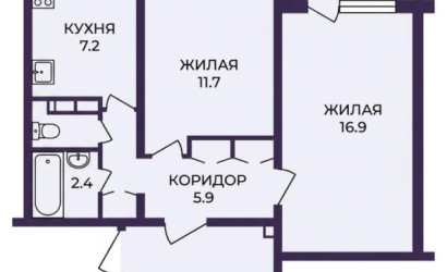 Купить 2-комнатную квартиру, Солигорск, Набережная, 4. Фото 22