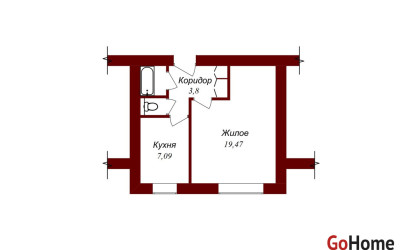 Купить 1-комнатную квартиру, Пинск, Первомайская, 134. Фото 10