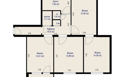Купить 4-комнатную квартиру, Минск, ул. Мавра Янки, д. 46 (Фрунзенский район). Фото 17