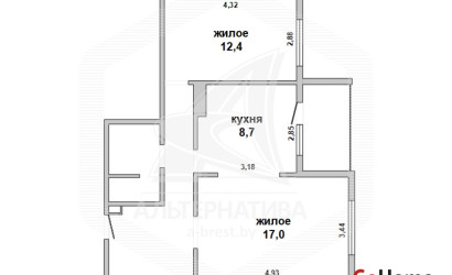 Купить 2-комнатную квартиру, Брест, Ковалево, ул. Суворова. Фото 20