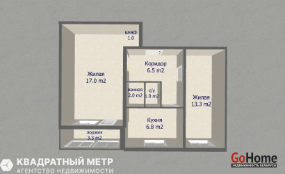 Купить 2-комнатную квартиру, Минск, ул. Петра Глебки, д. 98 (Фрунзенский район). Фото 18