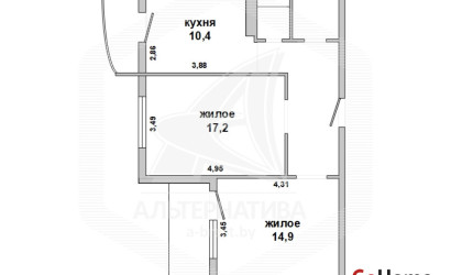 Купить 2-комнатную квартиру, Брест, Южный, ул. Рокоссовского. Фото 1