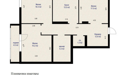 Купить 3-комнатную квартиру, Минск, Денисовская ул., 49 (Ленинский район). Фото 24