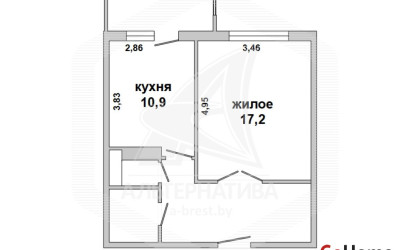 Купить 1-комнатную квартиру, Брест, Лт. рябцева, ул. Лейтенанта Рябцева. Фото 13