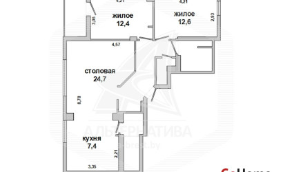 Купить 3-комнатную квартиру, Брест, Центр, ул. Фомина. Фото 42