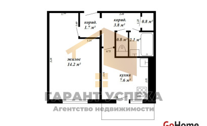 Купить 1-комнатную квартиру, Брест, пер. Жукова. Фото 13