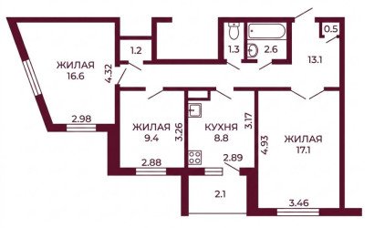  9-этаж.(122.4 м2), Гродно(Пороховая, 9)