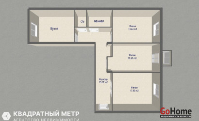 Купить 3-комнатную квартиру, Минск, Мясникова ул., 35 (Московский район). Фото 26