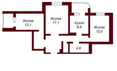 Купить 3-комнатную квартиру, Брест, ул. Гродненская, д. . Фото 11