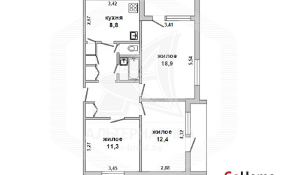 Купить 3-комнатную квартиру, Кобрин, , . Фото 21