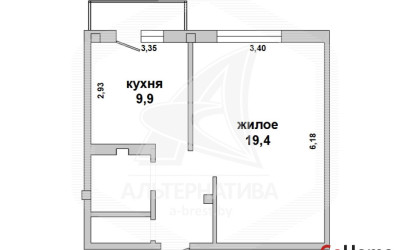 Купить 1-комнатную квартиру, Брест, Вулька, ул. Морозова. Фото 1