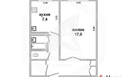 Купить 1-комнатную квартиру, Брест, Ковалево, ул. 28 Июля. Фото 10