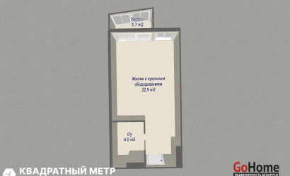 Купить 1-комнатную квартиру, Минск, Брилевская ул., 33 (Октябрьский район). Фото 13