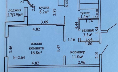 Купить 1-комнатную квартиру, Гродно, Фолюш, 20. Фото 18