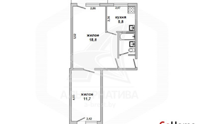 Купить 2-комнатную квартиру, Брест, Центр, наб. Франциска Скорины. Фото 10