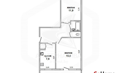 Купить 2-комнатную квартиру, Каменец, , . Фото 6