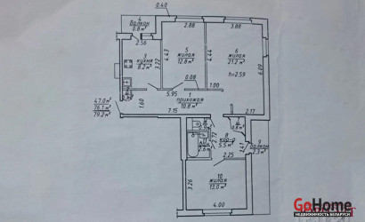 Купить 3-комнатную квартиру, Витебск, Петруся Бровки, 1/1. Фото 17