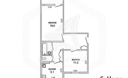 Купить 2-комнатную квартиру, Каменец, , . Фото 11