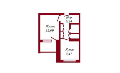 Купить 1-комнатную квартиру, Пинск, Федотова, 28. Фото 13