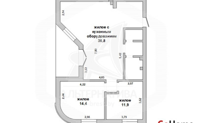 Купить 3-комнатную квартиру, Брест, Центр, ул. Интернациональная. Фото 11
