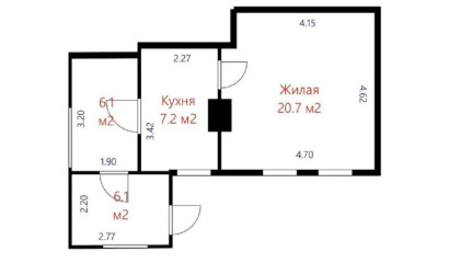 Купить 1-комнатную квартиру, Минск, Славянская ул., 39 (Первомайский район). Фото 1