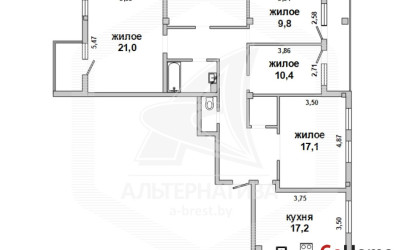 Купить 4-комнатную квартиру, Брест, Центр, ул. Карла Маркса. Фото 19