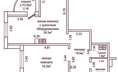Купить 2-комнатную квартиру, Гродно, Виктора Глухова, 3. Фото 14