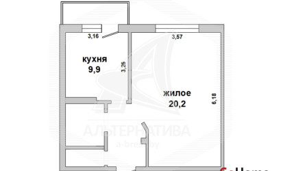 Купить 1-комнатную квартиру, Брест, Вулька, ул. Морозова. Фото 1