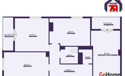 Купить 3-комнатную квартиру, Минск, Мястровская ул., 16 (Центральный район). Фото 18