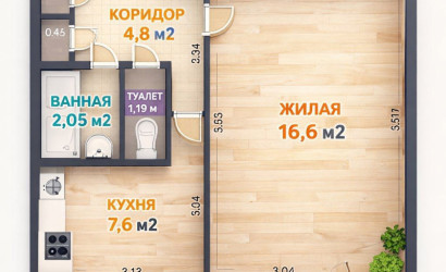 Купить 1-комнатную квартиру, Минск, Пушкина, 1 (Фрунзенский район). Фото 1