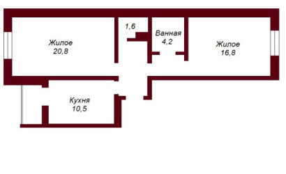 Купить 2-комнатную квартиру, Брест, ул. Олега Кошевого, д. . Фото 12