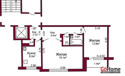 Купить 2-комнатную квартиру, Гродно, Пестрака, 42. Фото 7