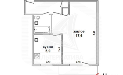 Купить 1-комнатную квартиру, Брест, Центр, наб. Франциска Скорины. Фото 1