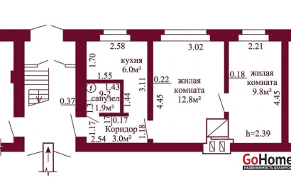 Купить 2-комнатную квартиру, Коробчицы, Молодёжная, 9. Фото 12