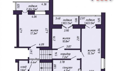 Купить 4-комнатную квартиру, Минск, Богдановича ул., 108 (Советский район). Фото 30
